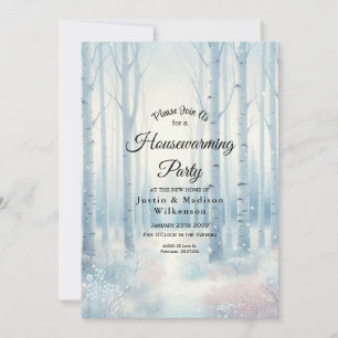 Invitation Fête de pendaison de crémaillère dans une forêt de