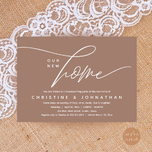 Invitation Fête de pendaison de crémaillère élégante et moder