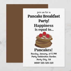 Invitation Fête de petit déjeuner aux crêpes