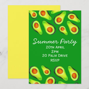 Invitation Fête de pique-nique d'été avocatière