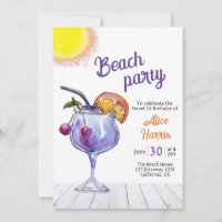 Fête de plage cocktail sweet 16