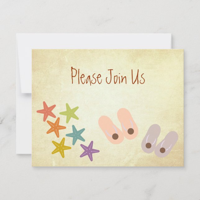 Invitation Fête de plage de Whimsal (Devant)