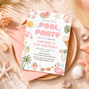 Invitation Fête de plage Fête d'été au bord de la piscine Ann