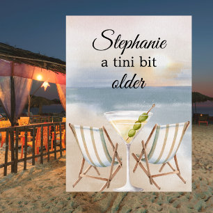Invitation Fête de plage un peu plus vieille drôle 50e annive