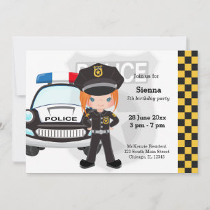 Invitation Fête de policiers pour enfants
