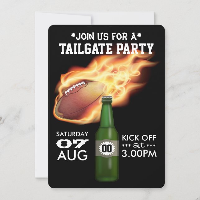 Invitation Fête de pré-match de football (Devant)