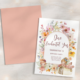 Invitation Fête de premier anniversaire au Pays des Rêves de 
