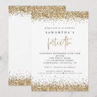 Fête de quarantième anniversaire Glam Gold Glitter