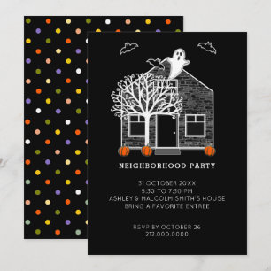 Invitation Fête de quartier Halloween