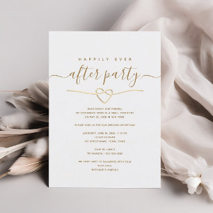Invitation Fête de réception de mariage Happily Ever After