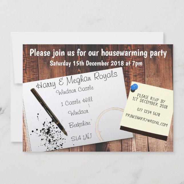 Invitation Fête de réchauffement ménager Nouveau domicile (Dos)