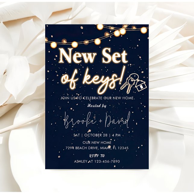 Invitation Fête de réchauffement ménager Nouveau jeu de clés (Créateur téléchargé)