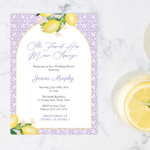 Invitation Fête de Remise de Cadeaux de Mariée Arch Citrons L