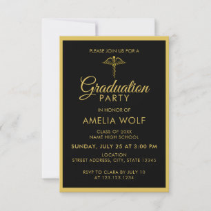 Invitation Fête de remise de diplôme de pharmacien élégante n