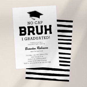 Invitation Fête de Remise de Diplôme Sans Blague Mec