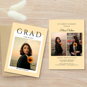 Invitation Fête de remise de diplômes moderne et élégante ave