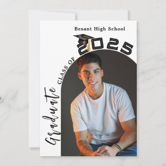 Invitation Fête de remise des diplômes minimaliste moderne 2 