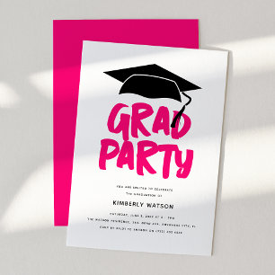 Invitation Fête de remise des diplômes Moderne et Tendance GR