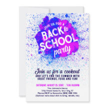 Invitation Fête de Rentree Scolaire avec Tache de 