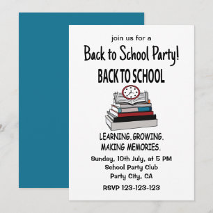 Invitation Fête de rentrée scolaire Célébration de la rentrée