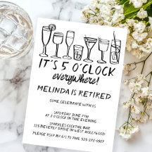 FÊTE DE RETRAITE 17H PARTOUT Boissons Cocktail