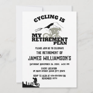 Invitation Fête de retraite à la retraite du cyclisme