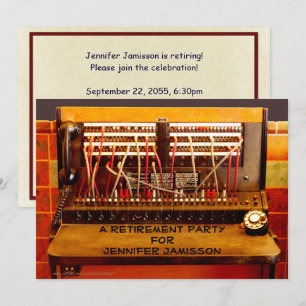 Invitation Fête de retraite ancien standard téléphonique