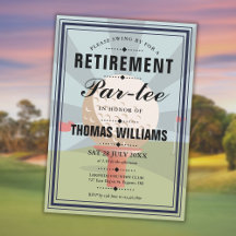 Fête de retraite de golf classique 
