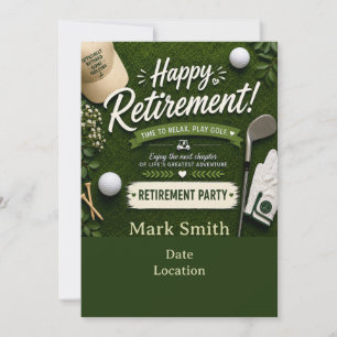 Invitation Fête de RETRAITE DE GOLF sur le green