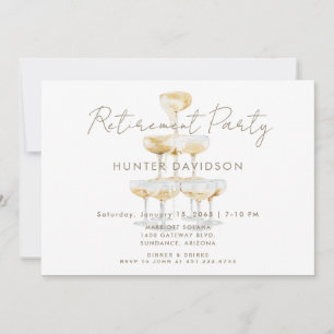 Invitation Fête de retraite de la tour Champagne