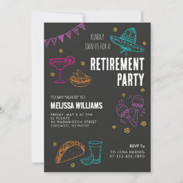 Invitation Fête de retraite drôle de style mexicain latino no