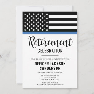 Invitation Fête de retraite du département de police de la fo