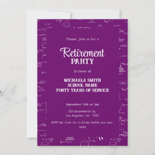 Invitation Fête de retraite du professeur de mathématiques vi