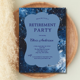 Invitation Fête de retraite professionnelle moderne aquarelle