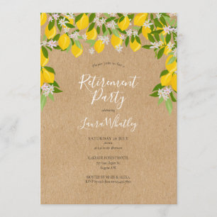 Invitation Fête de retraite sur le thème de la floraison de c