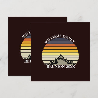 Invitation Fête de réunion de famille Sunset Mountain personn