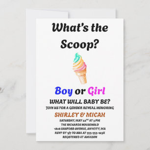 Invitation Fête de révélation de sexe : What's the Scoop
