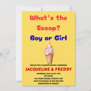 Invitation Fête de révélation de sexe : What's the Scoop