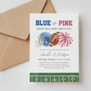 Invitation Fête de révélation du sexe de bébé sur le thème du