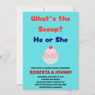 Invitation Fête de révélation du sexe : What's the Scoop