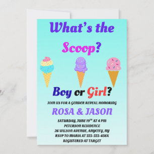 Invitation Fête de révélation du sexe : What's the Scoop