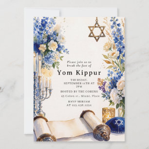 Invitation Fête de rupture du jeûne de Yom Kippour juif