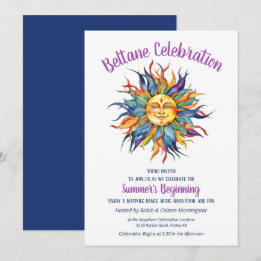 Invitation Fête de Sabbat de la Lumière d'Été de Beltane