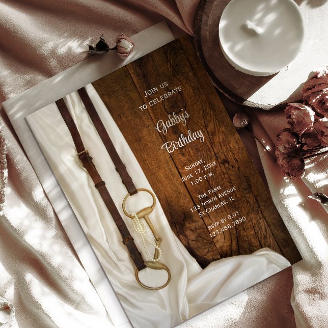 Invitation Fête de Satin et Horse Bit (Créateur téléchargé)