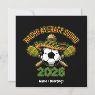 Invitation Fête de soccer Sombrero de la bande à Nacho Moyen 