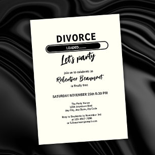 Invitation Fête de soutien pour un simple et drôle de divorce