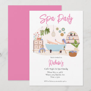 Invitation Fête de Spa Glam Anniversaire Adulte