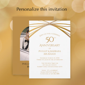 Invitation Fête de Surprise pour les 50 ans de Modern Arch Ph