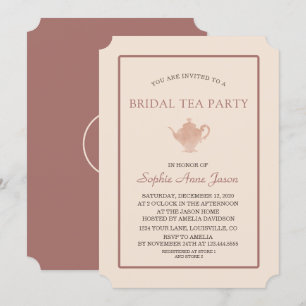 Invitation Fête de thé à la Fête des mariées ivoirienne uniqu