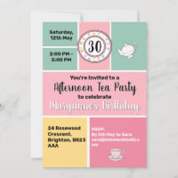 Fête de thé de l'après-midi cinquantaine style des